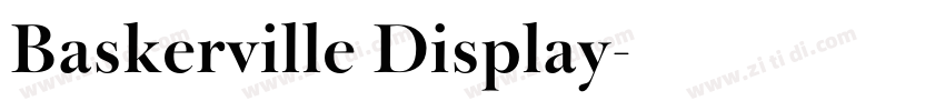 Baskerville Display字体转换